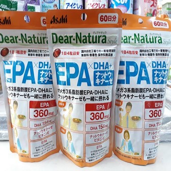 Thuốc uống bổ não và thần kinh Dear Natura EPA & DHA Nhật Bản