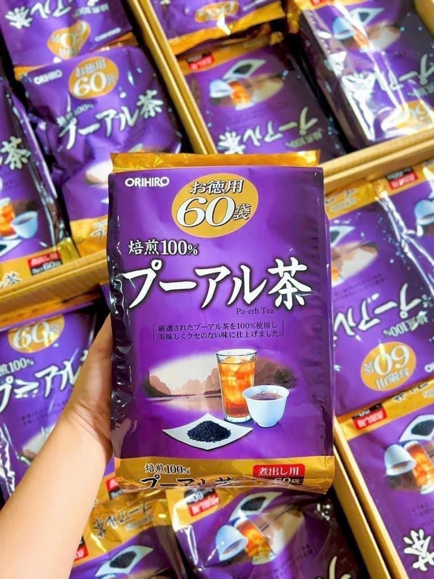 Trà phổ nhĩ Orihiro Pu'er tea gói 60 túi lọc x 3g