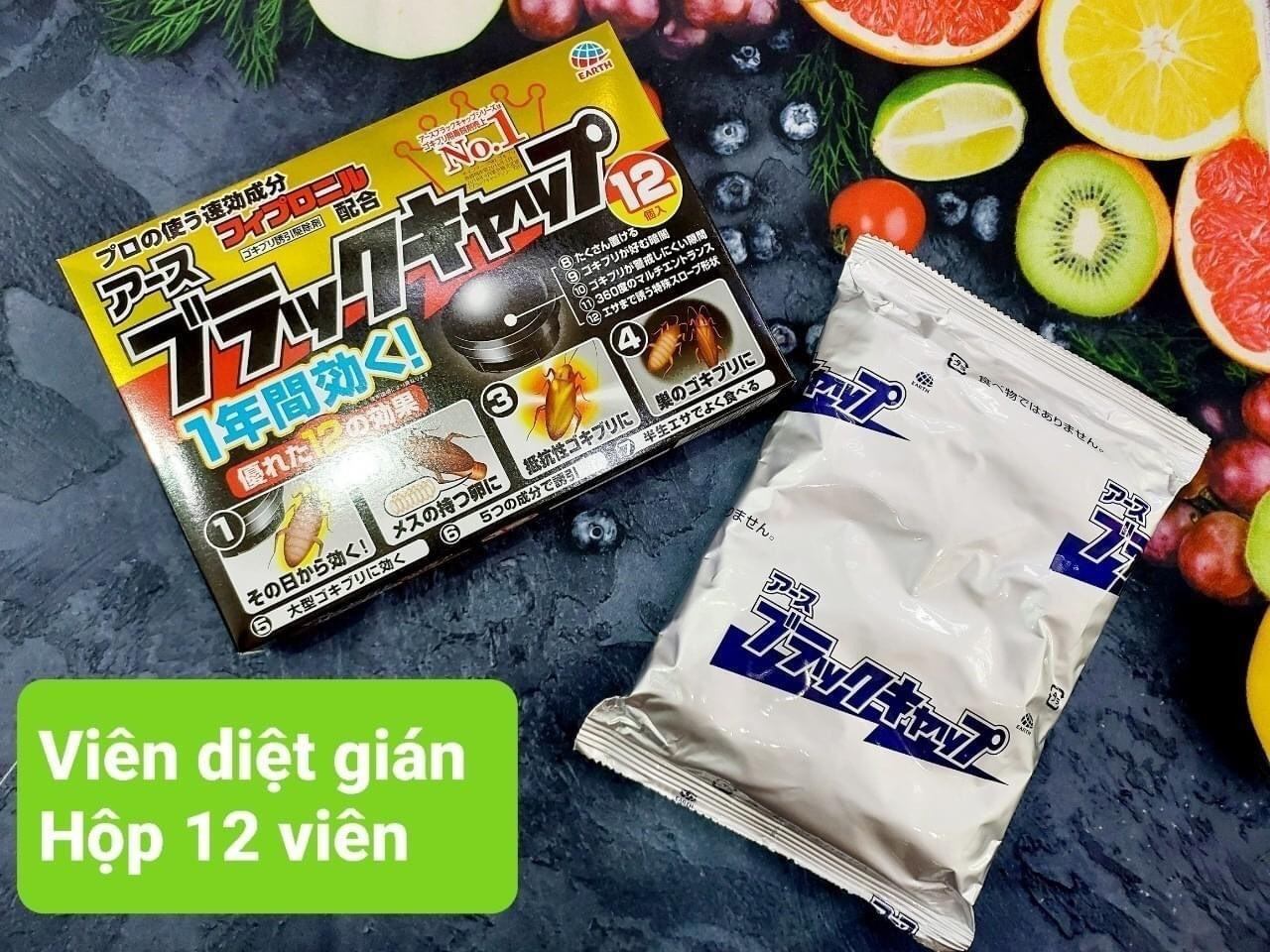 VIÊN DIỆT GIÁN EARTH NHẬT BẢN (Hộp 12 viên)