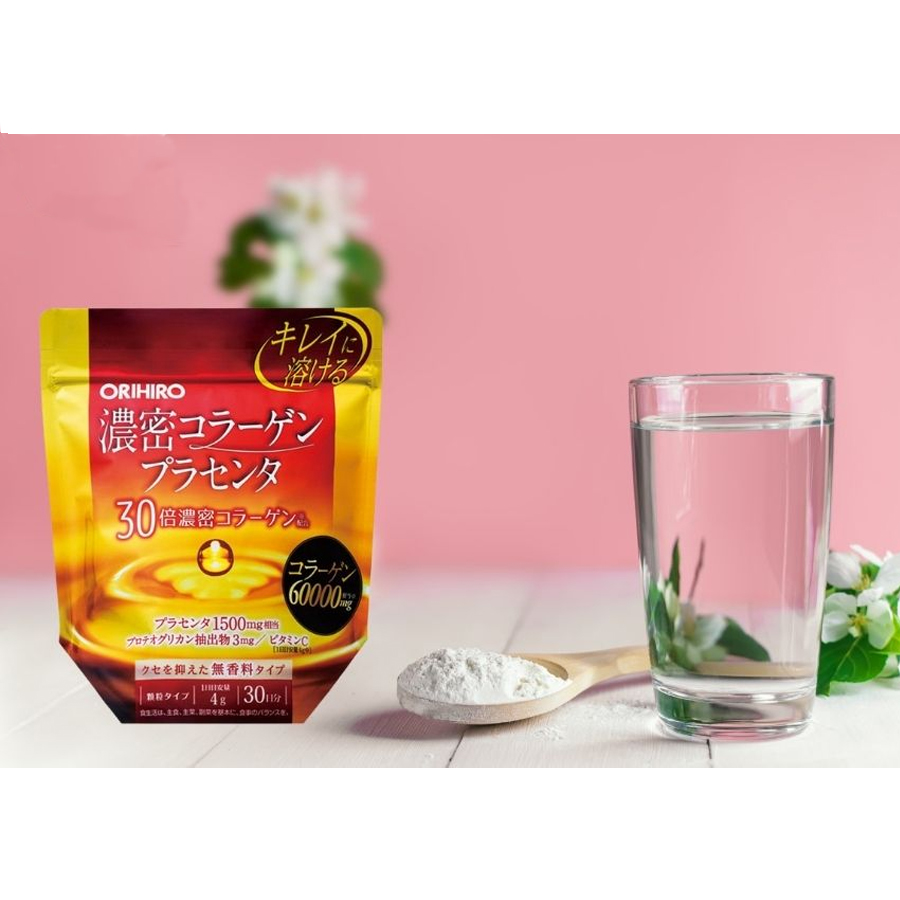 Bột collagen placenta nhau thai 60000mg Orihiro Nhật Bản 120g