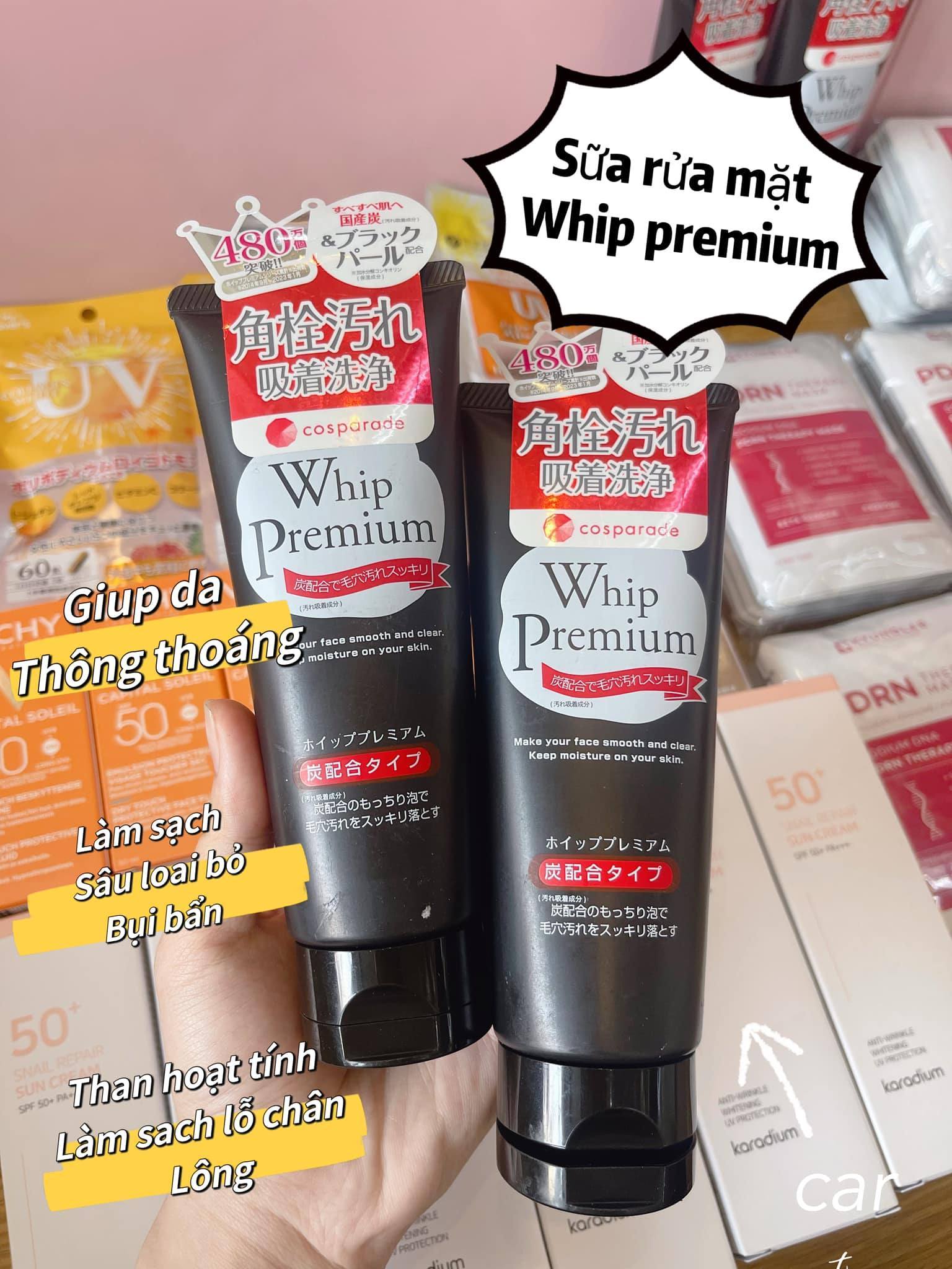 Sữa rửa mặt tạo bọt Whip PREMIUM SUPER Smoothing 140g